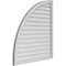 Ekena Millwork Quarter Round Top Left Surface Mount PVC Gable Vent w/ 2"W x 1-1/2"P Brickmould Frame, 38"W x 42"H GVPQL38X4202SN - alternate 5